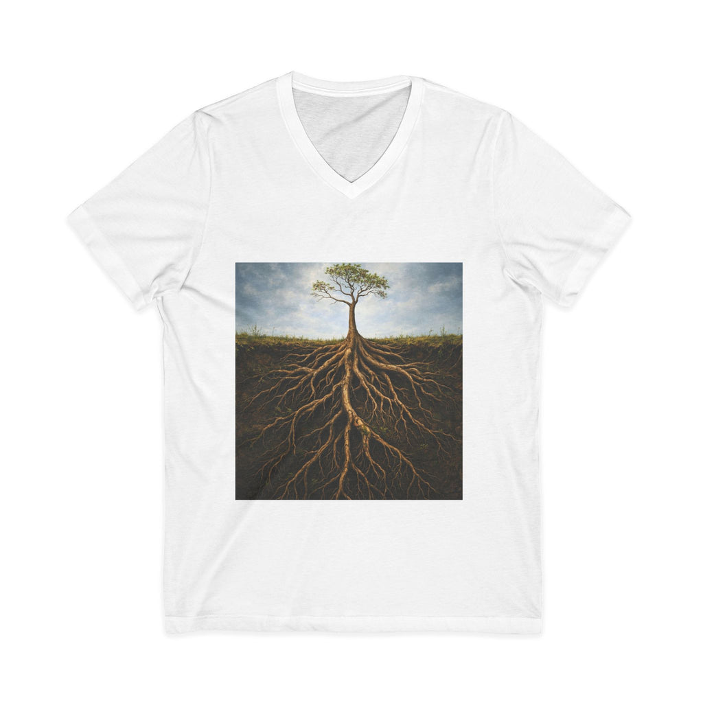 Rooted in strength V‑Neck Tee — By Ekiaqueen