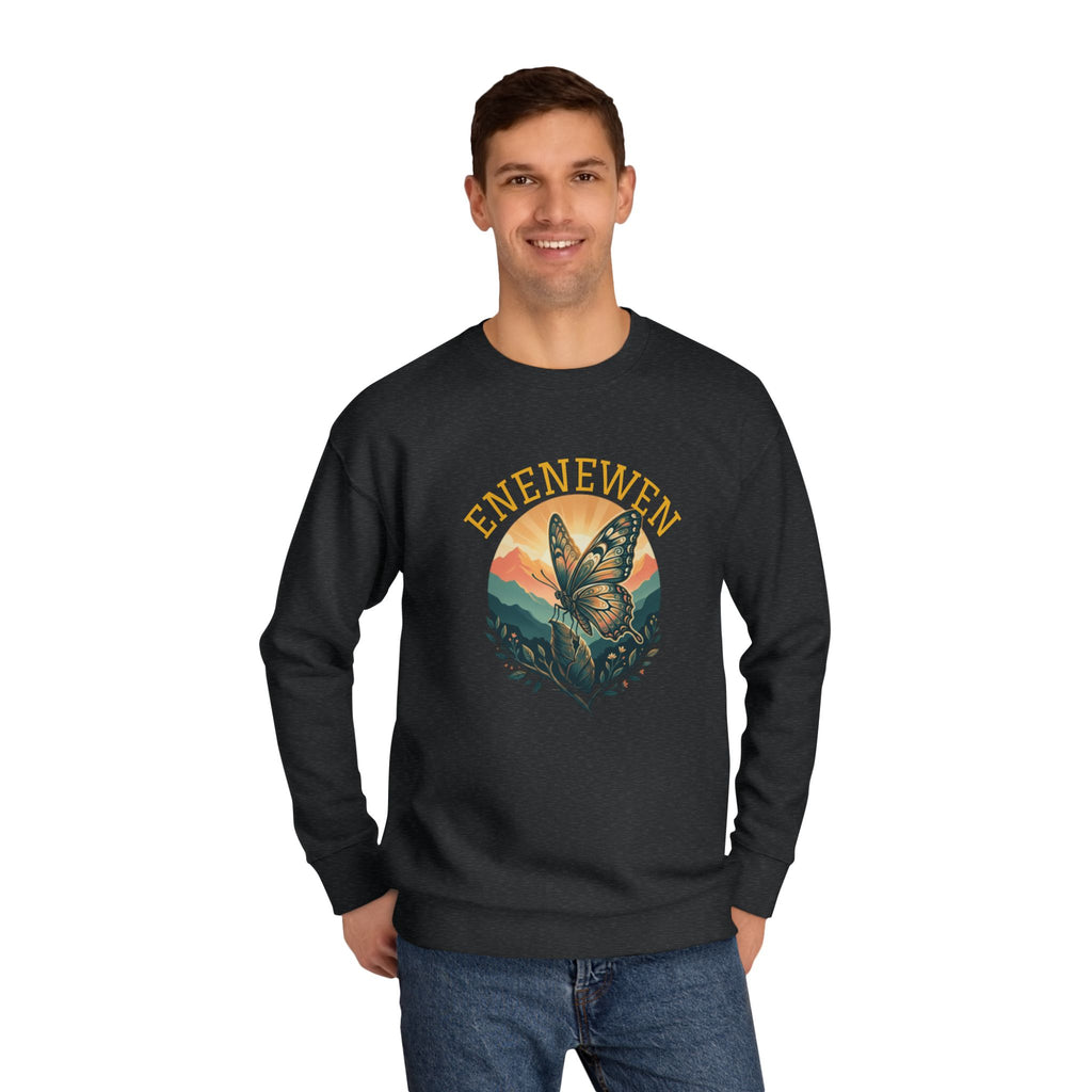Enenewen Butterfly Mountain Crewneck Sweatshirt- By Ekiaqueen