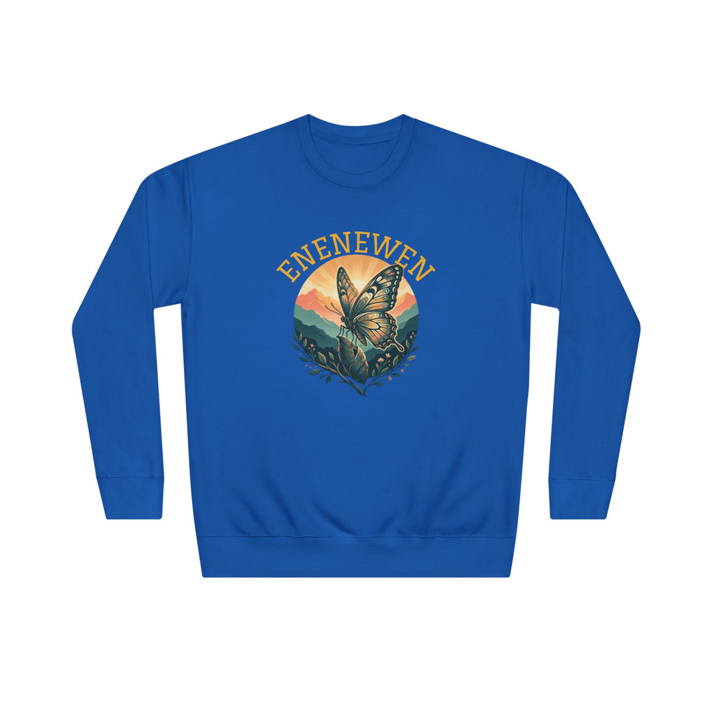 Enenewen Butterfly Mountain Crewneck Sweatshirt- By Ekiaqueen