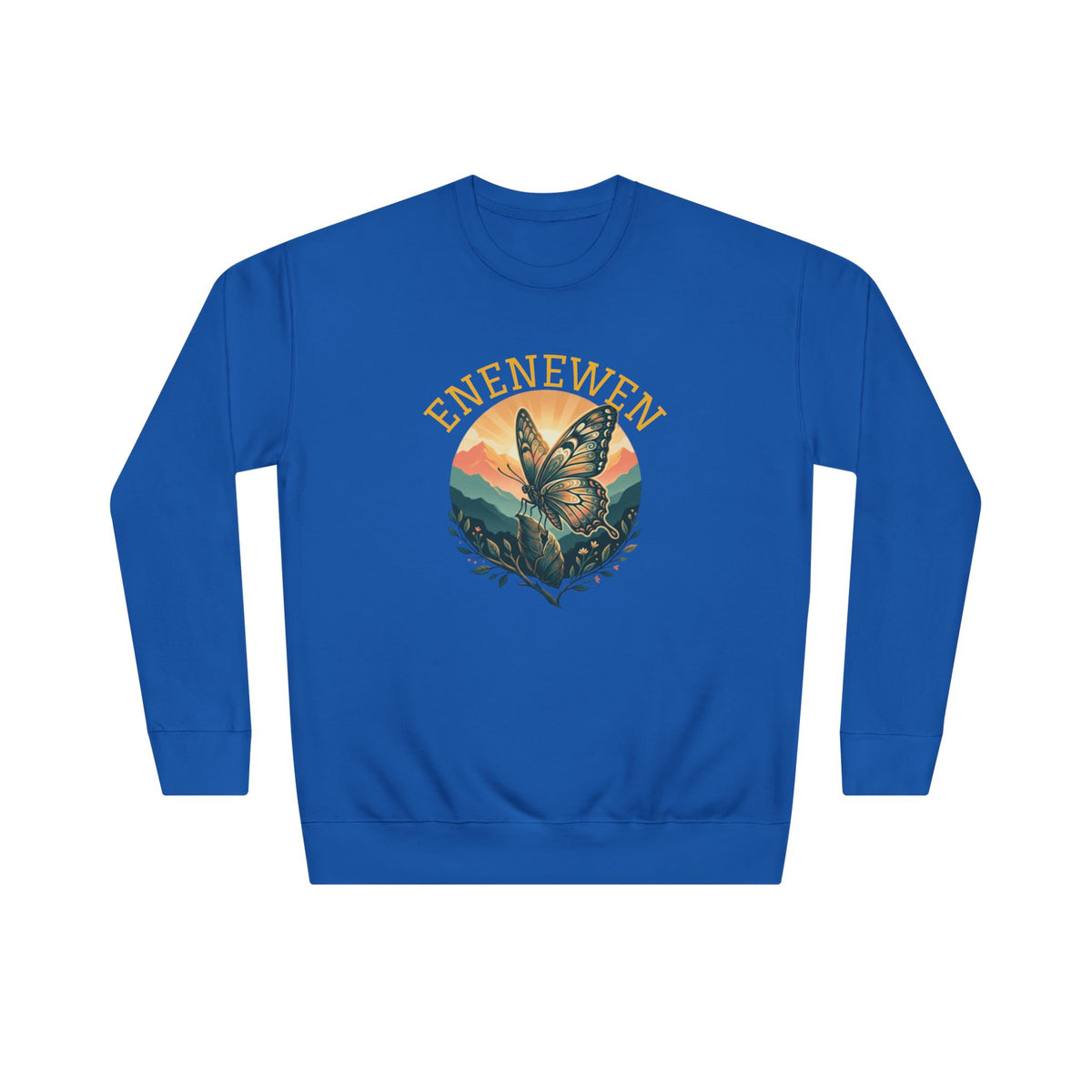 Enenewen Butterfly Mountain Crewneck Sweatshirt- By Ekiaqueen
