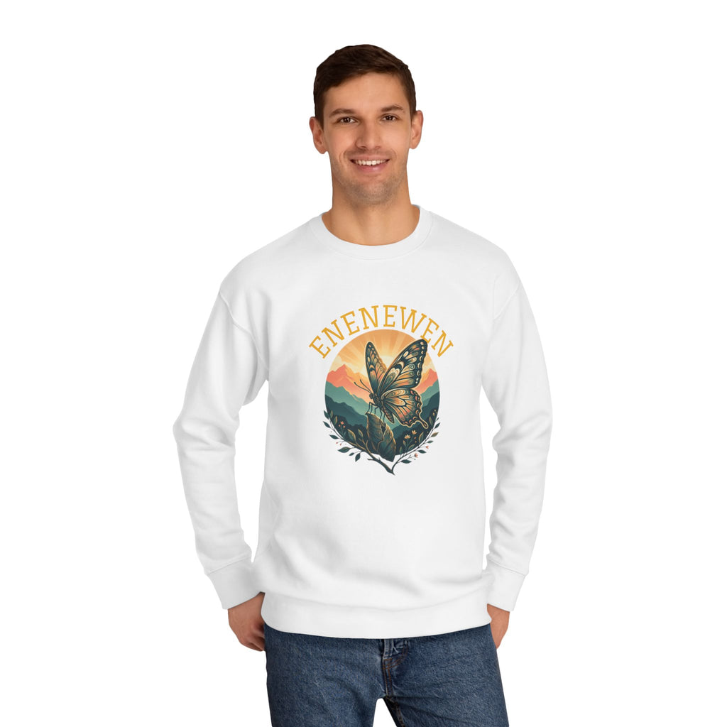 Enenewen Butterfly Mountain Crewneck Sweatshirt- By Ekiaqueen