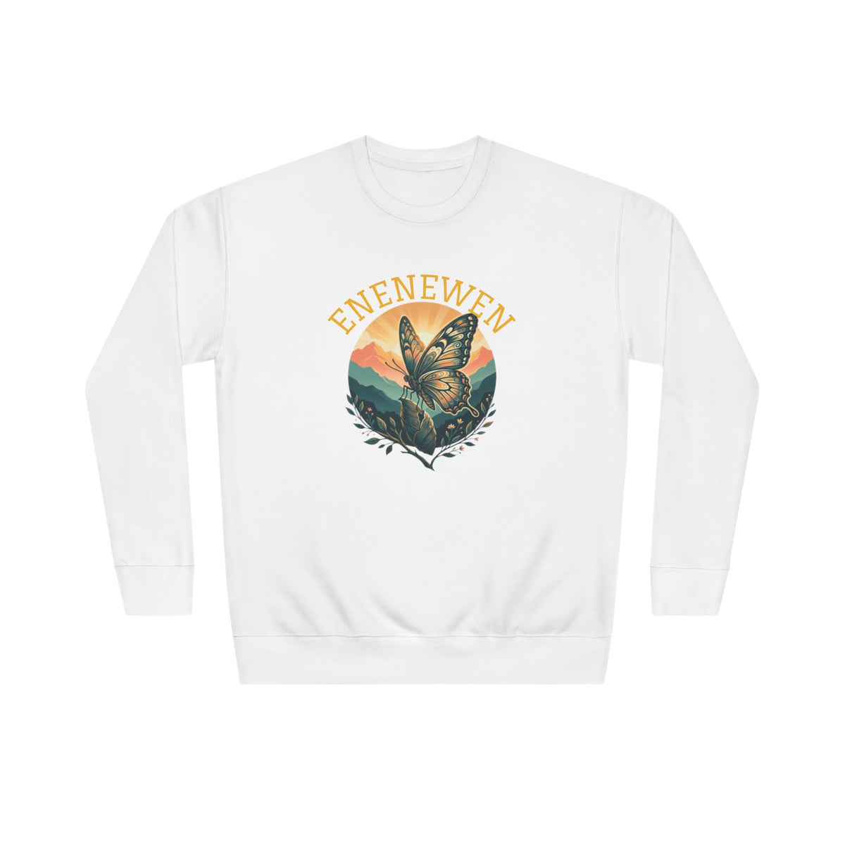 Enenewen Butterfly Mountain Crewneck Sweatshirt- By Ekiaqueen