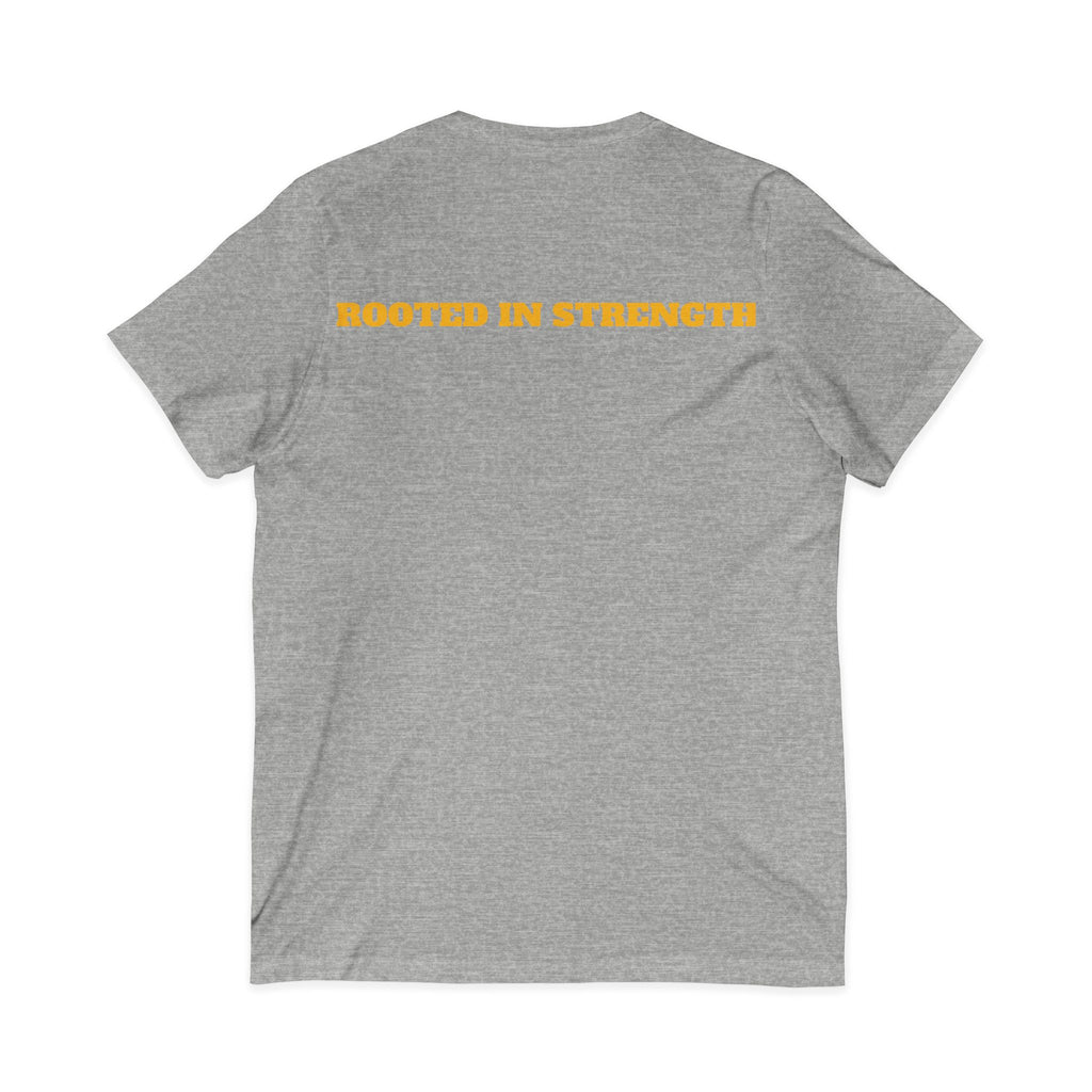 Rooted in strength V‑Neck Tee — By Ekiaqueen