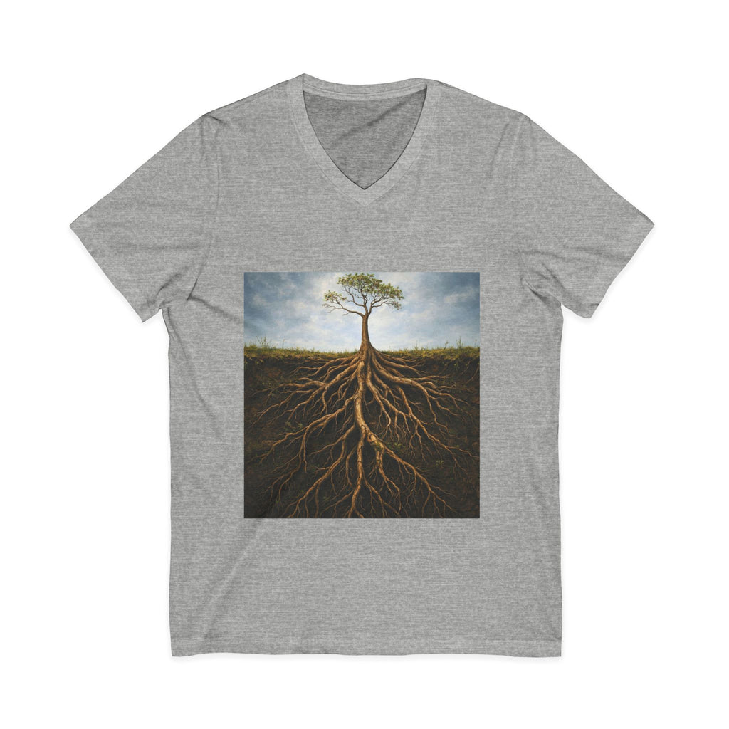 Rooted in strength V‑Neck Tee — By Ekiaqueen