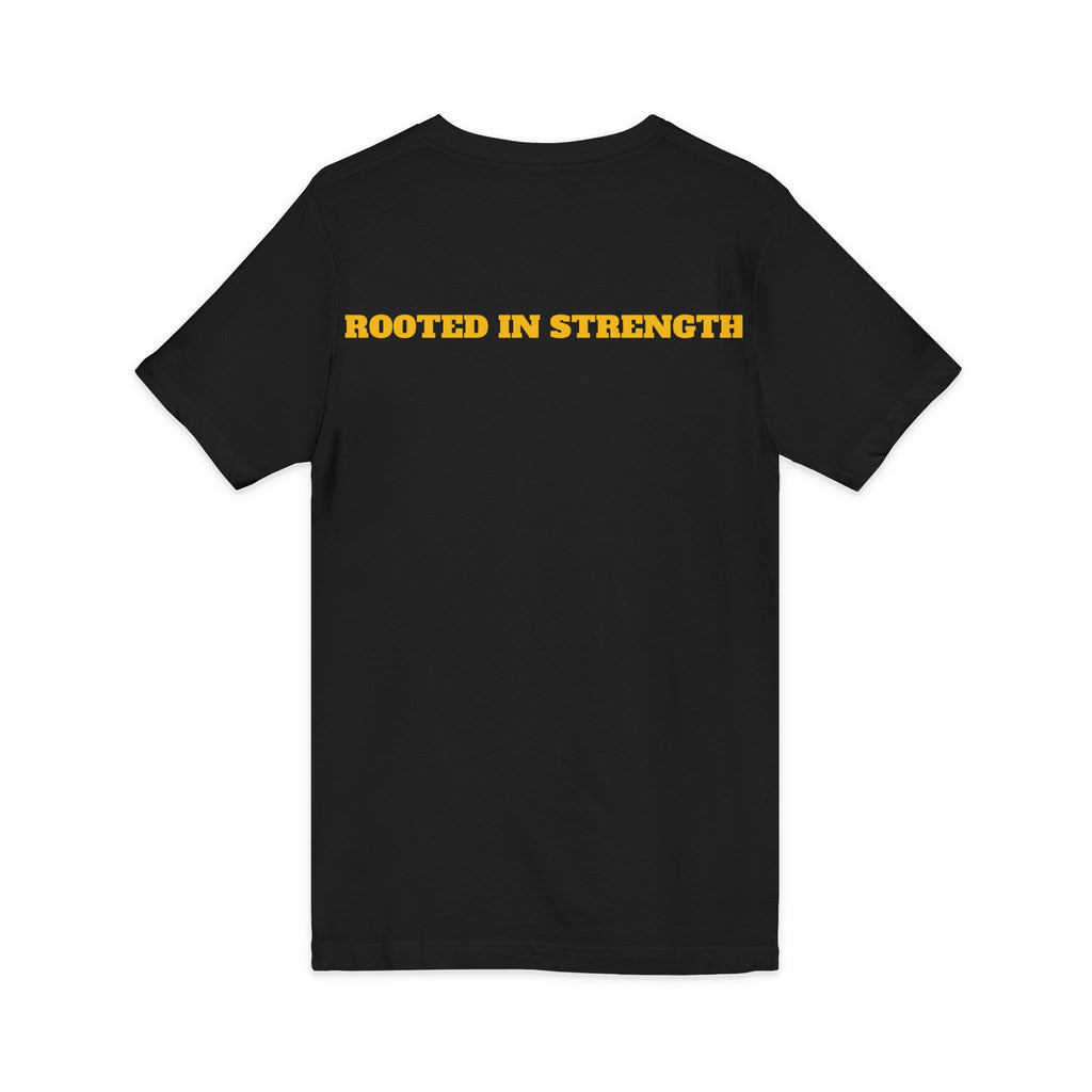Rooted in strength V‑Neck Tee — By Ekiaqueen