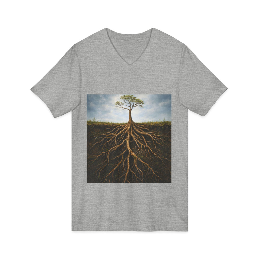 Rooted in strength V‑Neck Tee — By Ekiaqueen