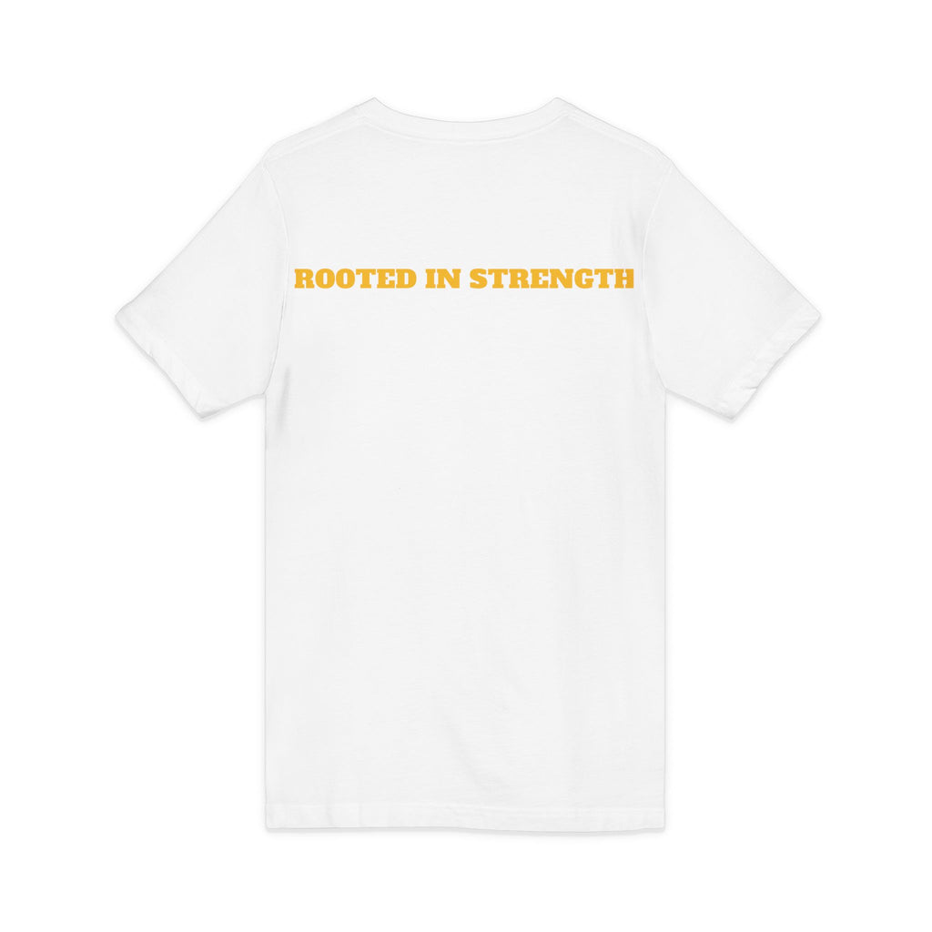 Rooted in strength V‑Neck Tee — By Ekiaqueen