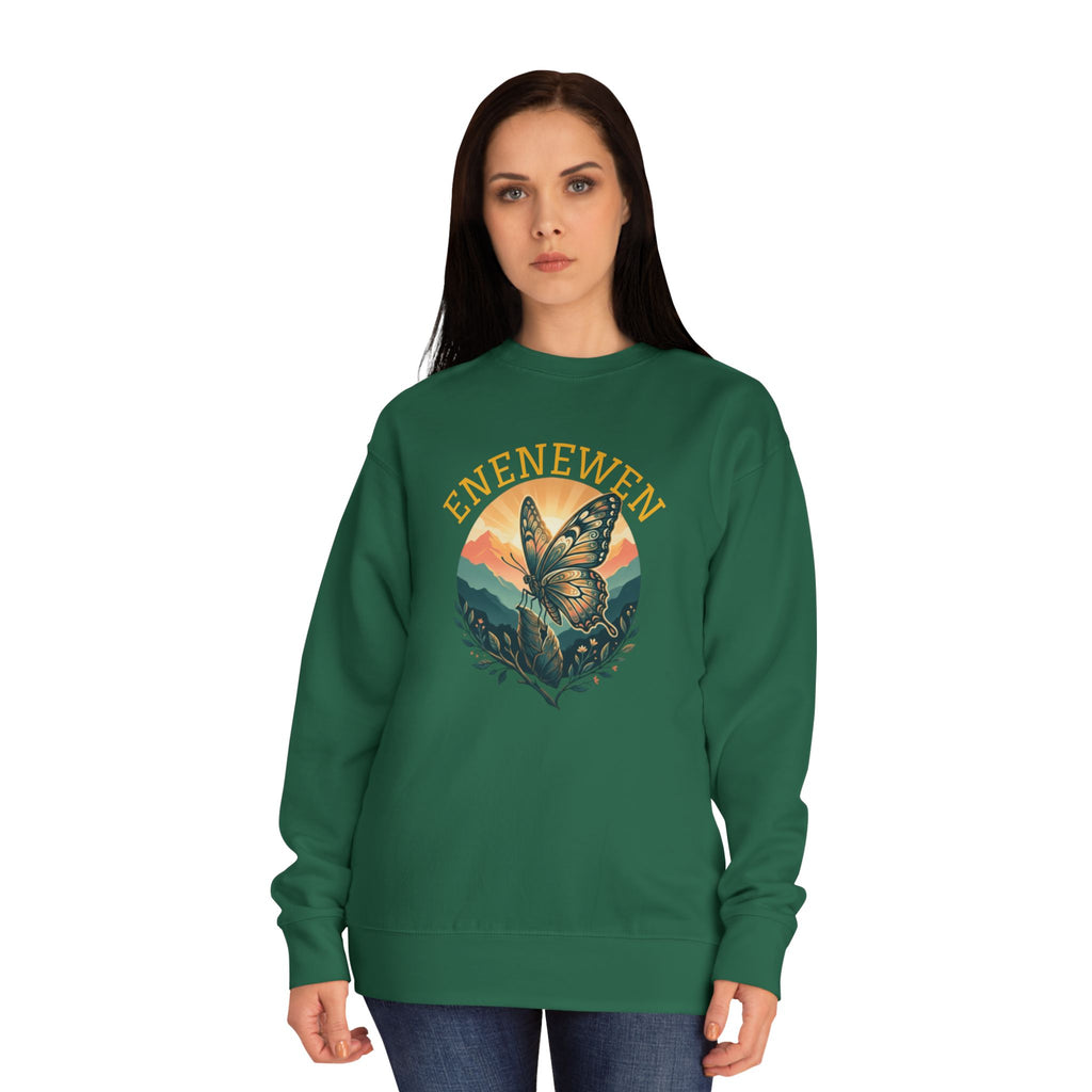 Enenewen Butterfly Mountain Crewneck Sweatshirt- By Ekiaqueen