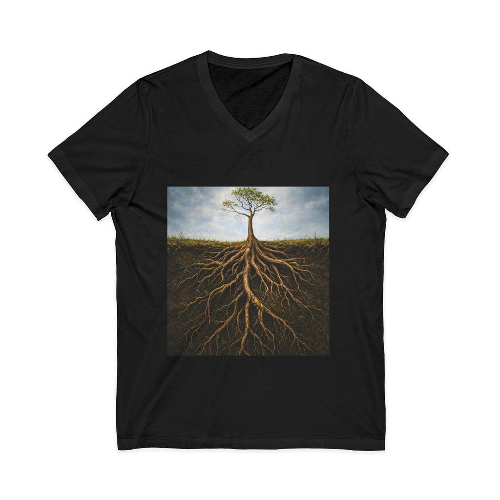 Rooted in strength V‑Neck Tee — By Ekiaqueen