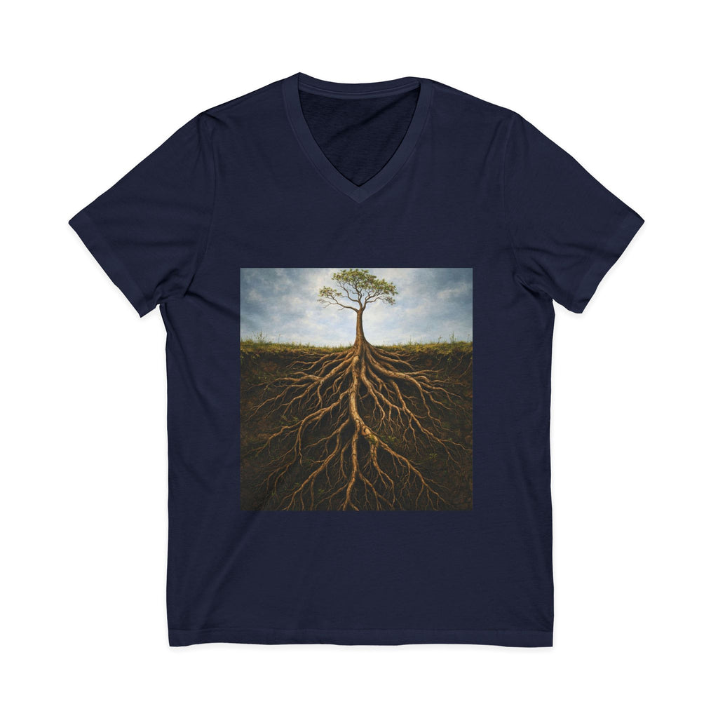 Rooted in strength V‑Neck Tee — By Ekiaqueen