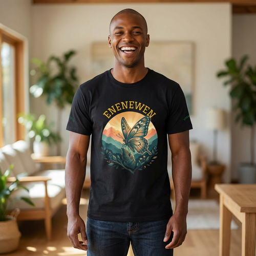 ENENEWEN-Butterfly Sunset Tee - By Ekiaqueen ' Nature Graphic T-Shirt