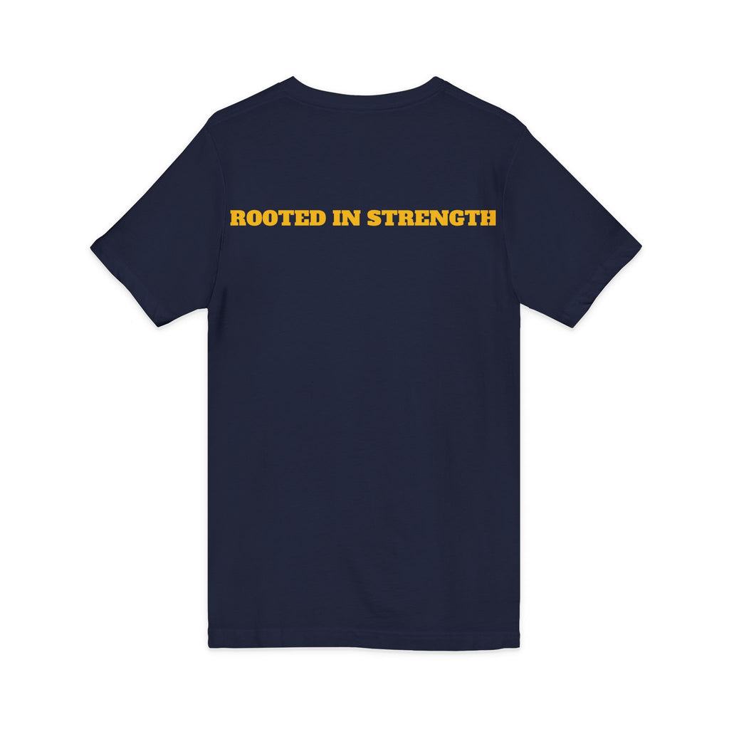Rooted in strength V‑Neck Tee — By Ekiaqueen