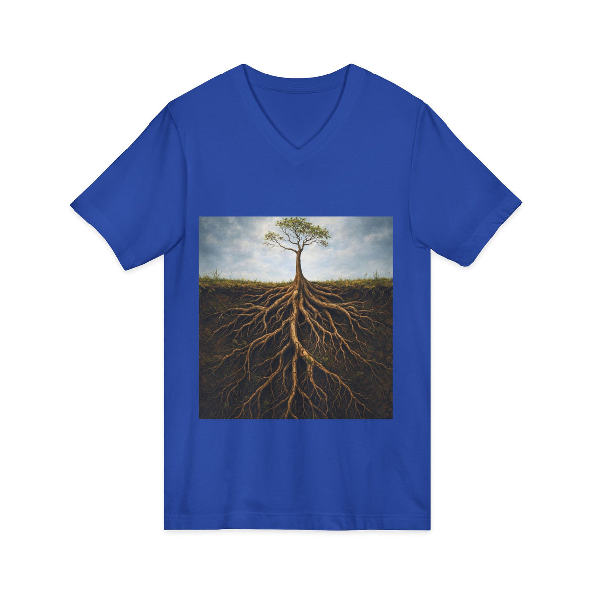 Rooted in strength V‑Neck Tee — By Ekiaqueen