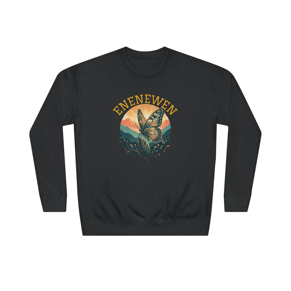 Enenewen Butterfly Mountain Crewneck Sweatshirt- By Ekiaqueen