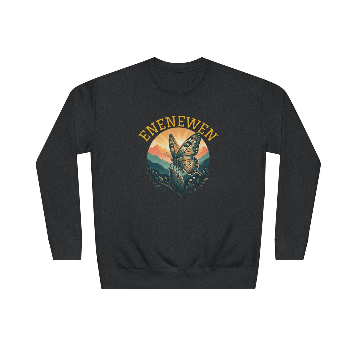 Enenewen Butterfly Mountain Crewneck Sweatshirt- By Ekiaqueen