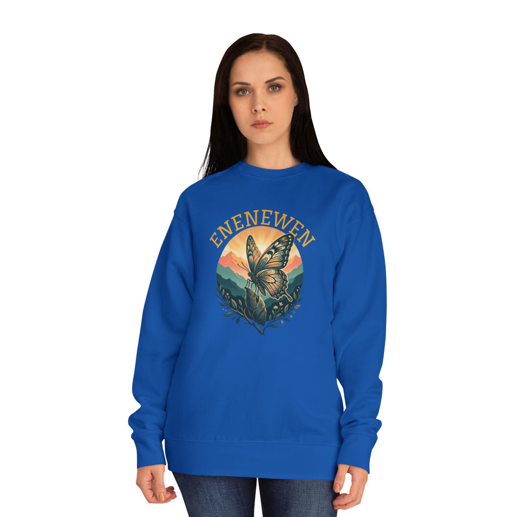 Enenewen Butterfly Mountain Crewneck Sweatshirt- By Ekiaqueen