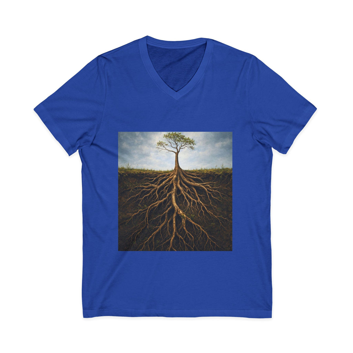 Rooted in strength V‑Neck Tee — By Ekiaqueen