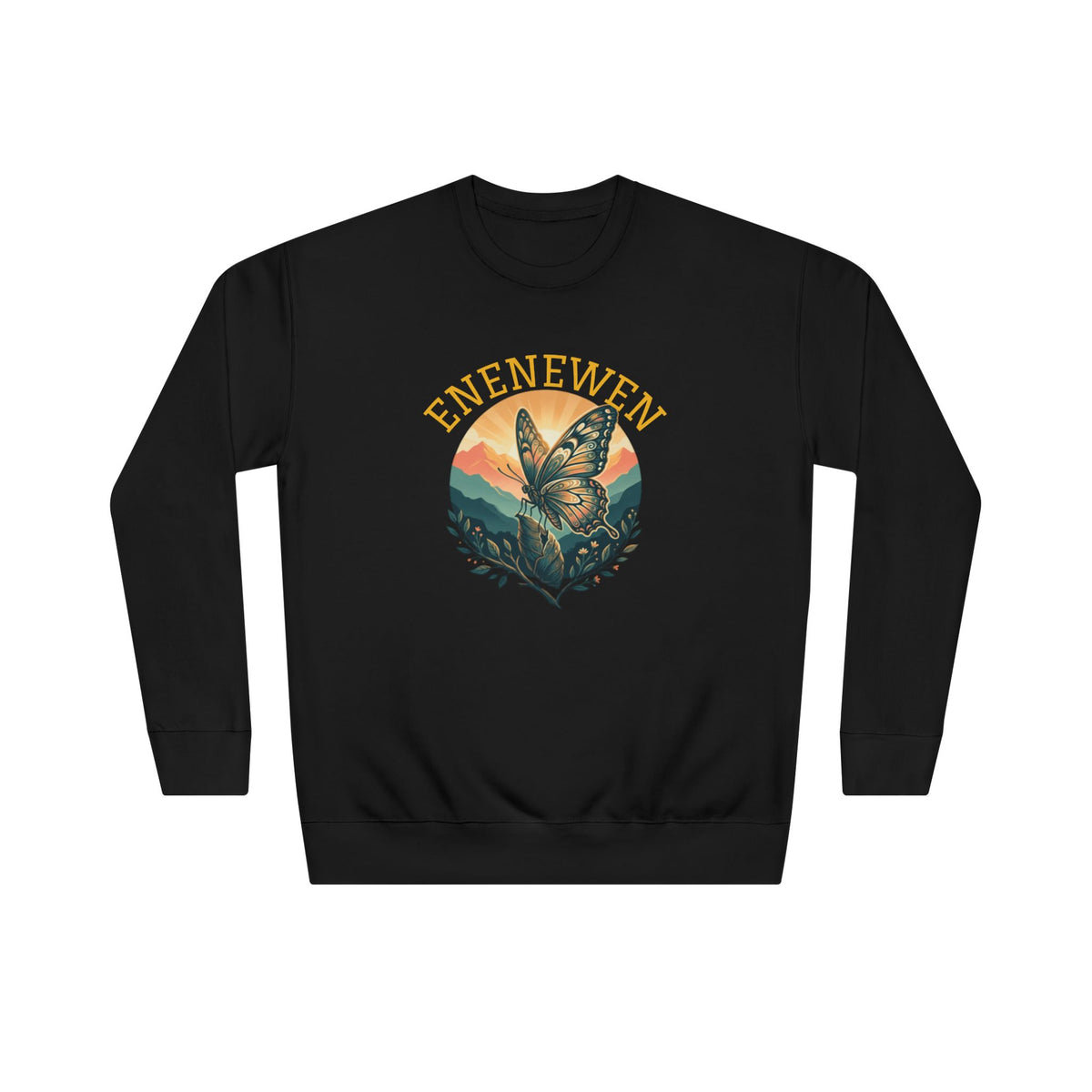 Enenewen Butterfly Mountain Crewneck Sweatshirt- By Ekiaqueen