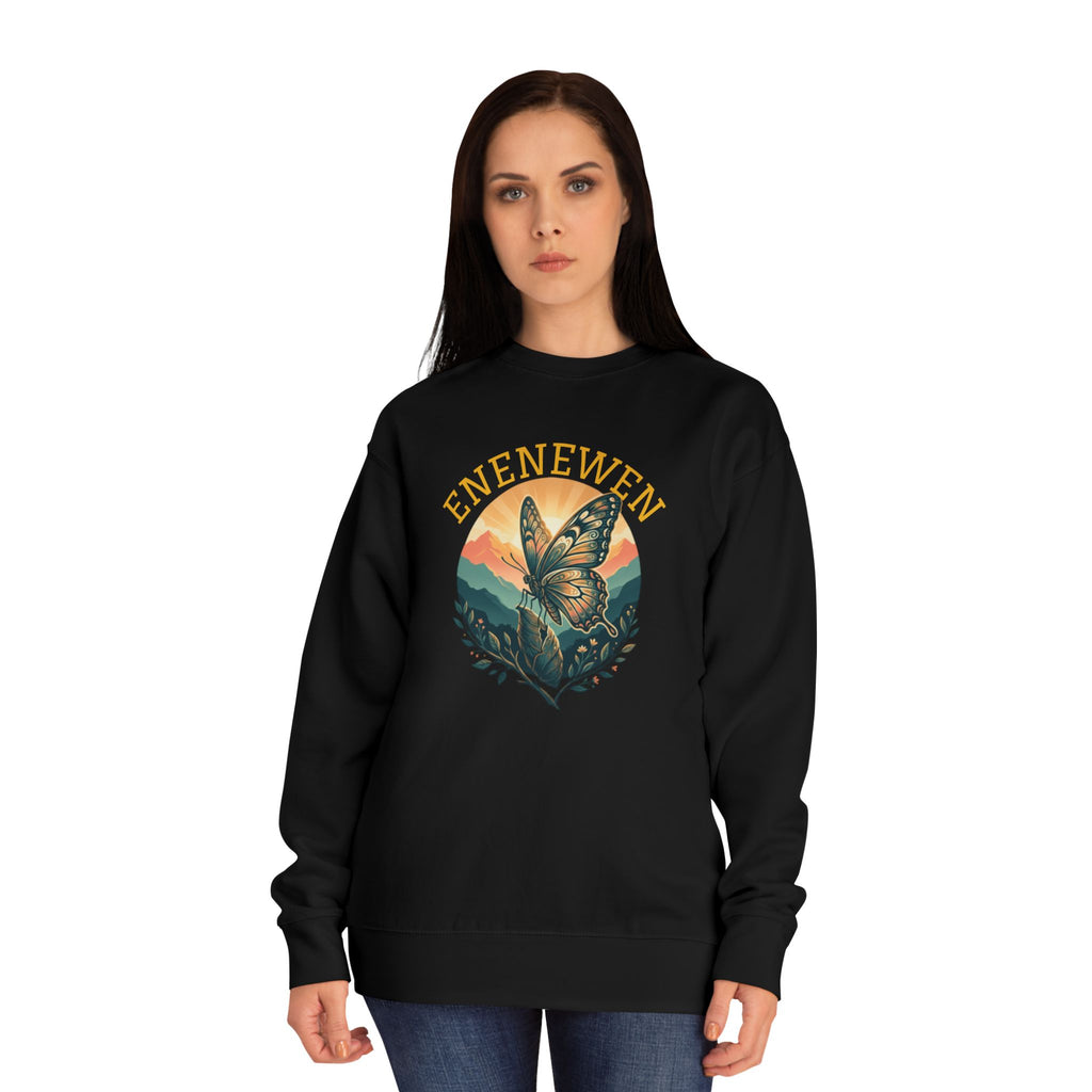 Enenewen Butterfly Mountain Crewneck Sweatshirt- By Ekiaqueen