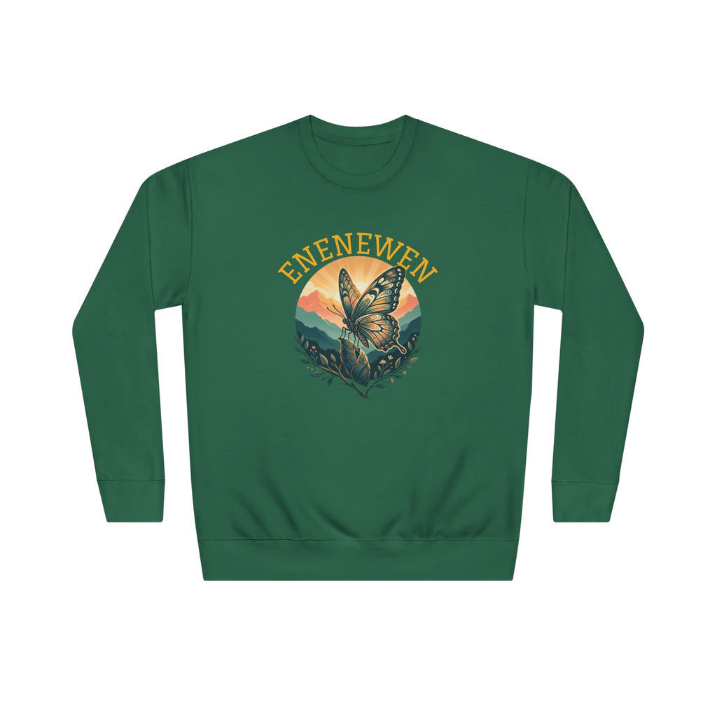 Enenewen Butterfly Mountain Crewneck Sweatshirt- By Ekiaqueen