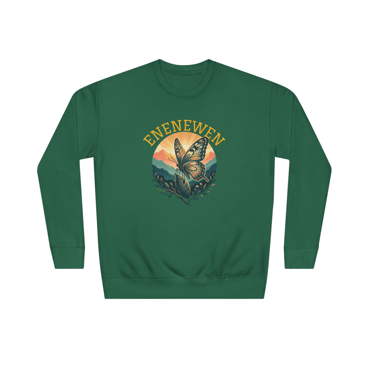 Enenewen Butterfly Mountain Crewneck Sweatshirt- By Ekiaqueen